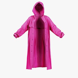 3D model Pink Vinyl Raincoat Open Remastered