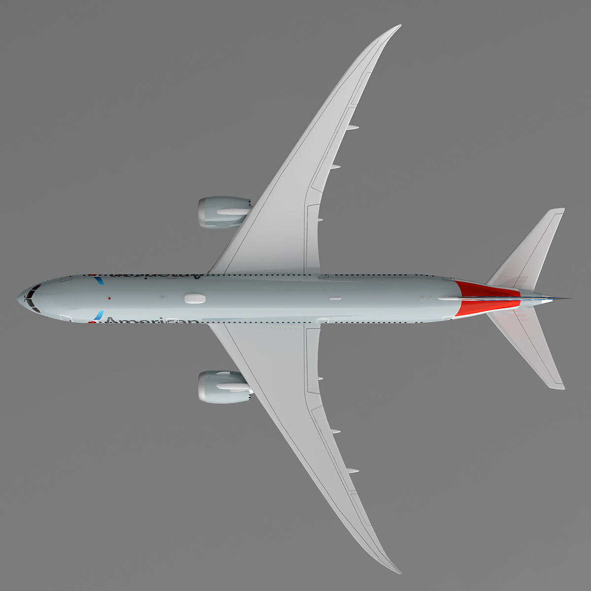 american airlines 787-9 dreamliner 3d model