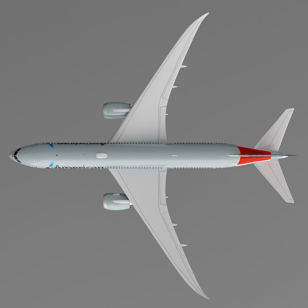 American Airlines 787-9 Dreamliner 3d Model