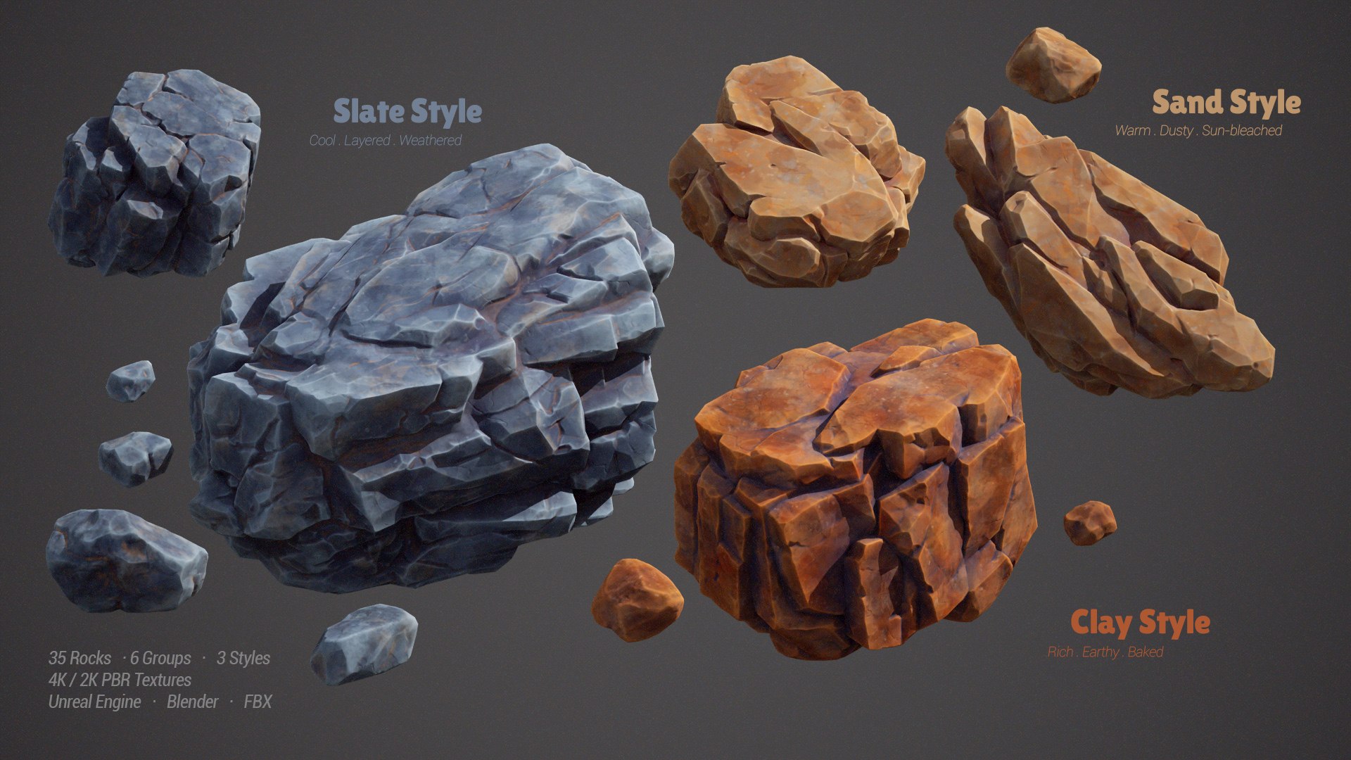 3D 35 Stylized Rocks Collection https://p.turbosquid.com/ts-thumb/kI/T2P9VF/G0/scene01/jpg/1792134286/1920x1080/fit_q87/d4c4d96f2e36f56ffd1518ea1c4d4cd77b507d20/scene01.jpg