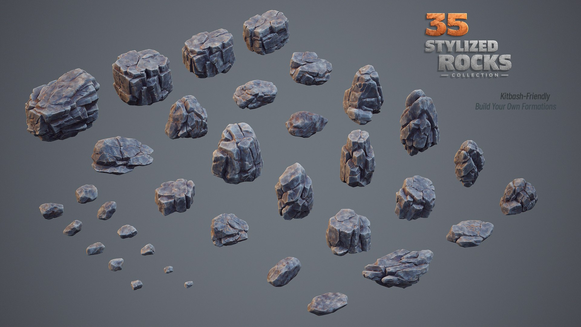 3D 35 Stylized Rocks Collection https://p.turbosquid.com/ts-thumb/kI/T2P9VF/GU/sceneset01/jpg/1792135545/1920x1080/fit_q87/75b99d0b84e5e8a20fe454801386df62f98355dc/sceneset01.jpg