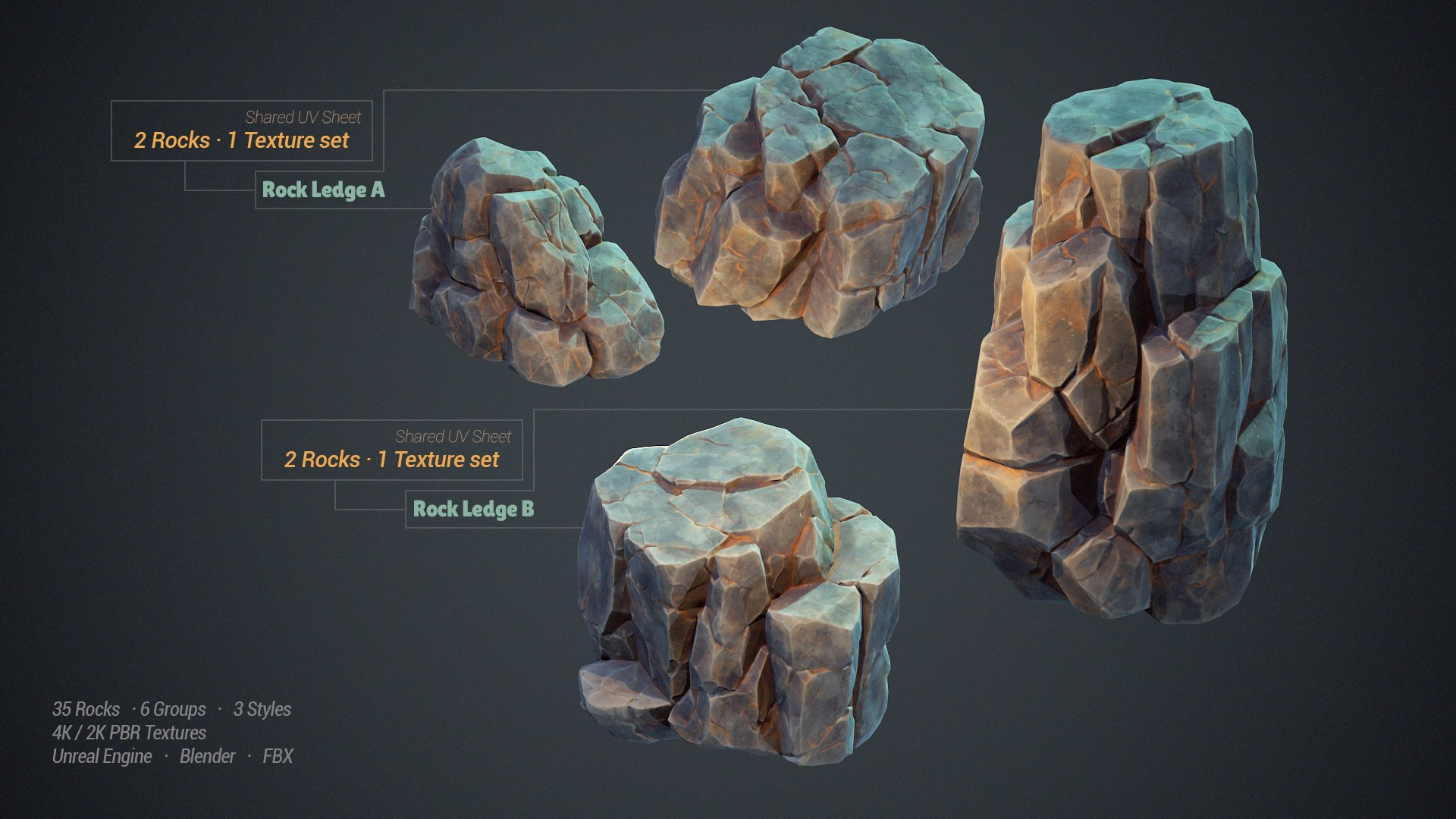 3D 35 Stylized Rocks Collection https://p.turbosquid.com/ts-thumb/kI/T2P9VF/Tg/scene02/jpg/1792134289/1920x1080/fit_q87/2d3bec95a07dabba86f3a8b9ed18fa8e2fba4eec/scene02.jpg