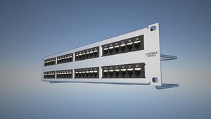 3d model rj45 patch panel