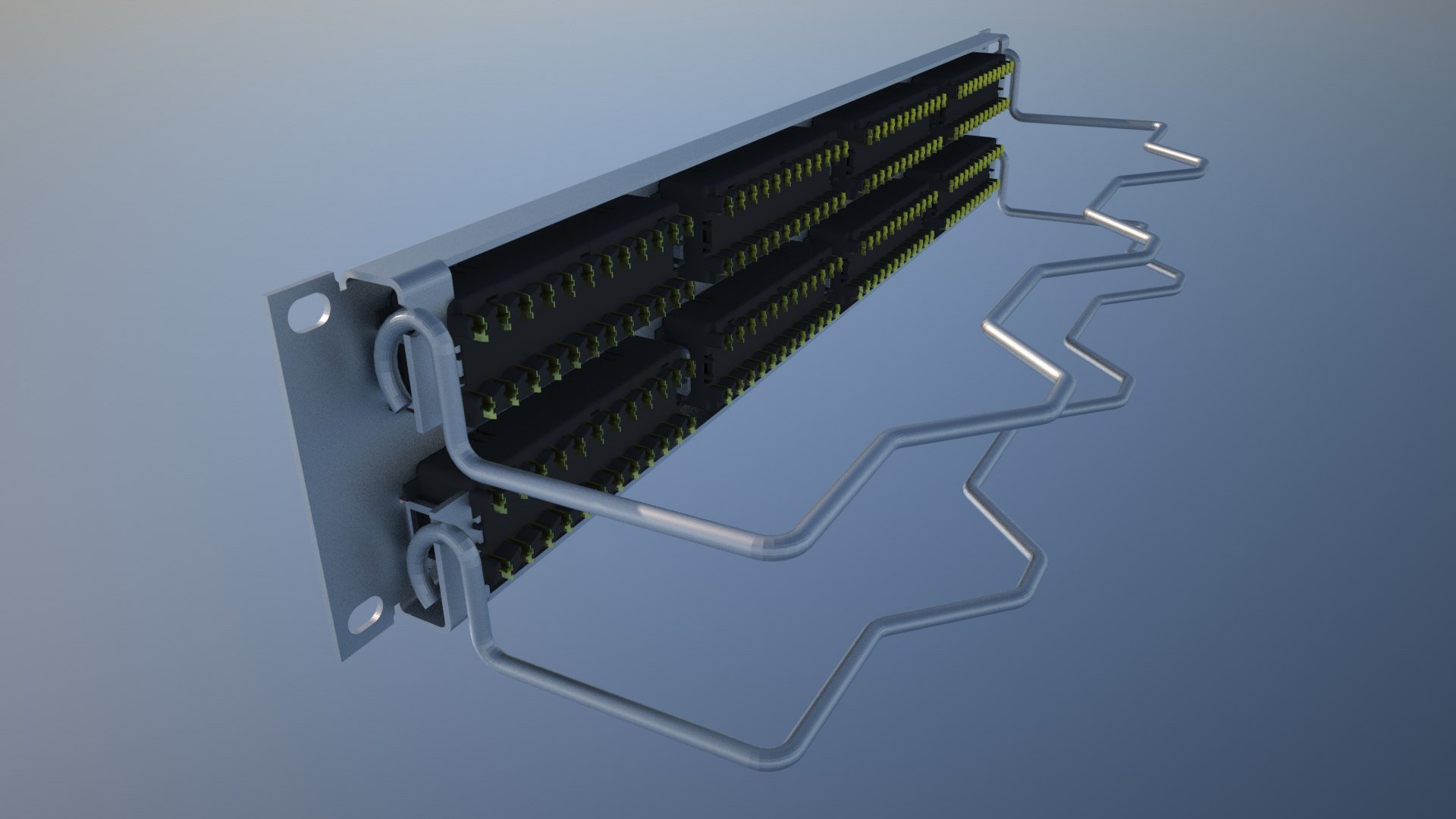 3d Model Rj45 Patch Panel