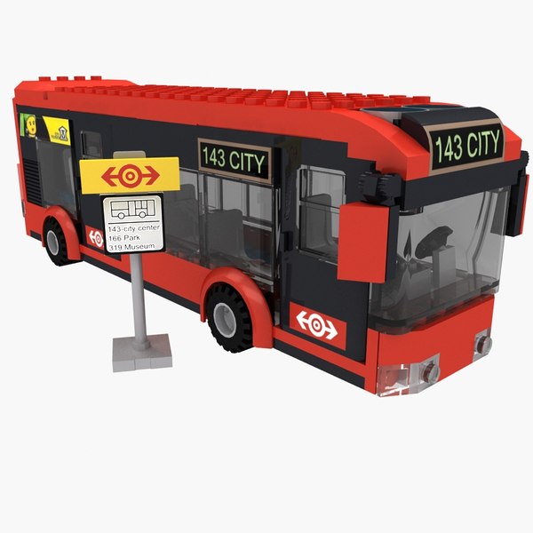 bus set lego 60026 3d model
