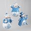 Snowman Ornamet Set 3