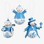 Snowman Ornamet Set 3