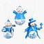 Snowman Ornamet Set 3