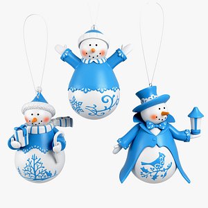 Snowman Ornamet Set 3
