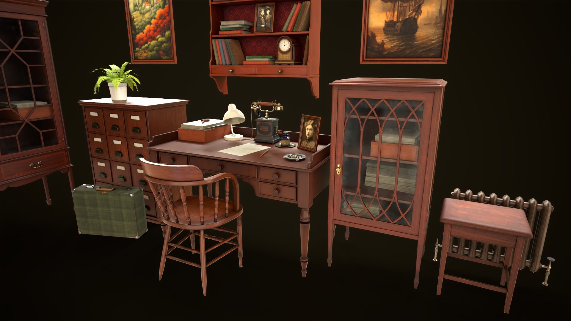 Vintage Office Set 3D https://p.turbosquid.com/ts-thumb/kI/hmnyCo/Uc/tbrender_viewport_008/png/1684855576/1920x1080/fit_q87/343d0d4e6f69226aad8c6b0712b6af315fb3c5b5/tbrender_viewport_008.jpg