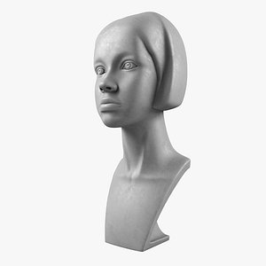 3d model girl head mannequin m001
