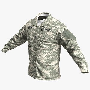 3D army acu jacket model