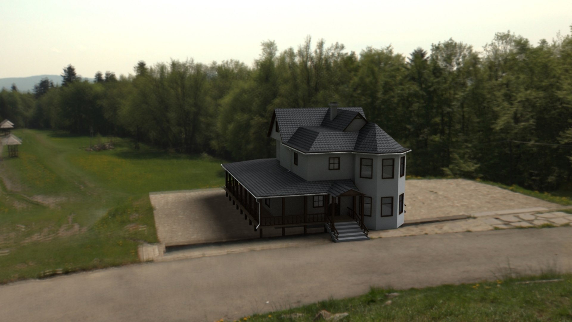 house exterior 3d obj