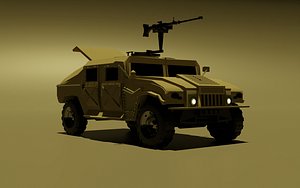 3D Humvee Military Truck model