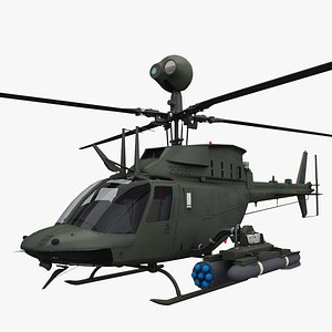oh-58d kiowa warrior helicopter max