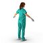 女性白种人外科医生索具2 3D模型