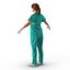 女性白种人外科医生索具2 3D模型
