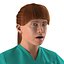 女性白种人外科医生索具2 3D模型