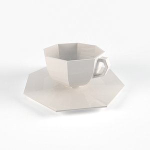 3D LowPoly Ceramic Cup