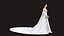 Wedding Dress 3D Model  Elegant Bridal Gown  Game Ready FBX  PBR Textures