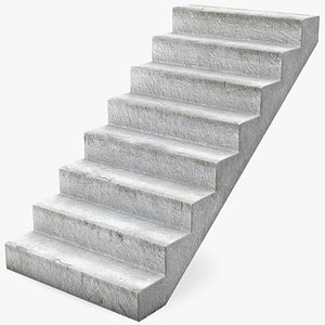 concrete stairs 3D
