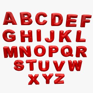 3D inflate alphabet model