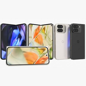 3D Google Pixel 9 Pro Fold Both Colors Animated