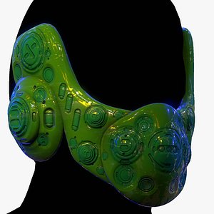 Gas mask respirator scifi futuristic model 3D model 3D model