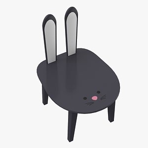 Chair 03 For Kids Low Poly 3D Model