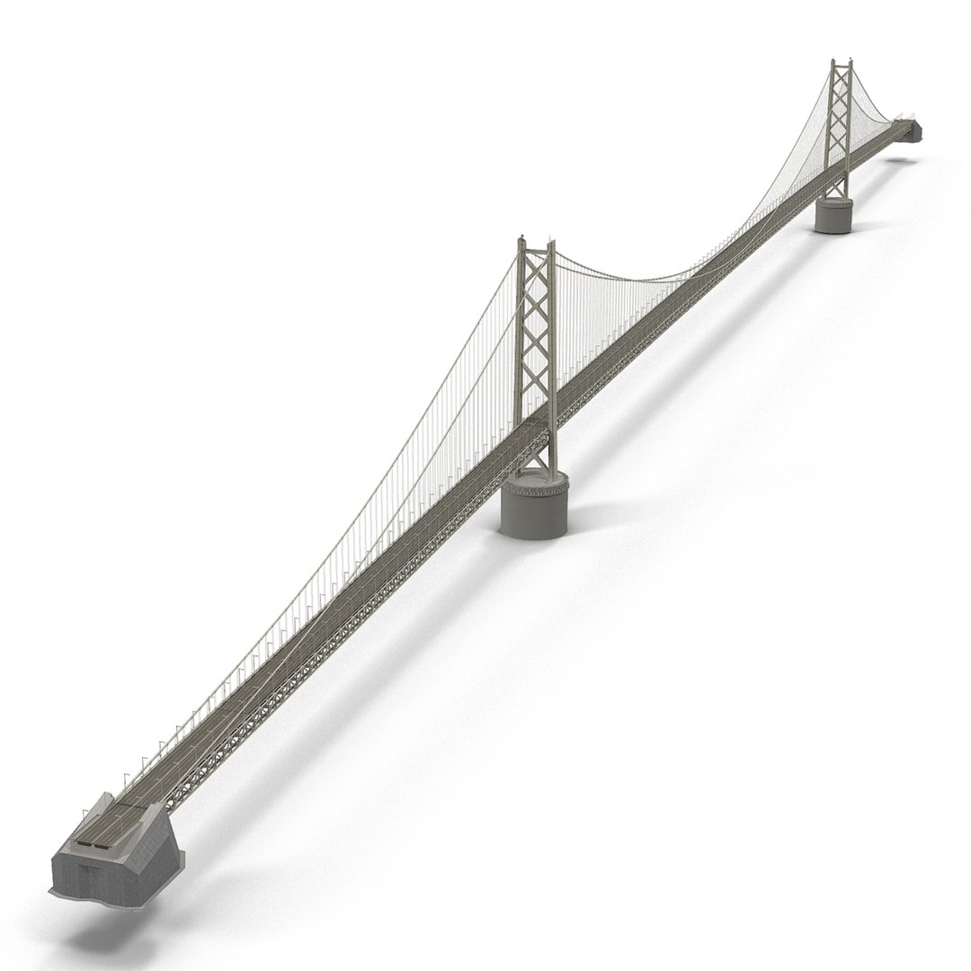 Akashi Kaiky Bridge 3D model preview