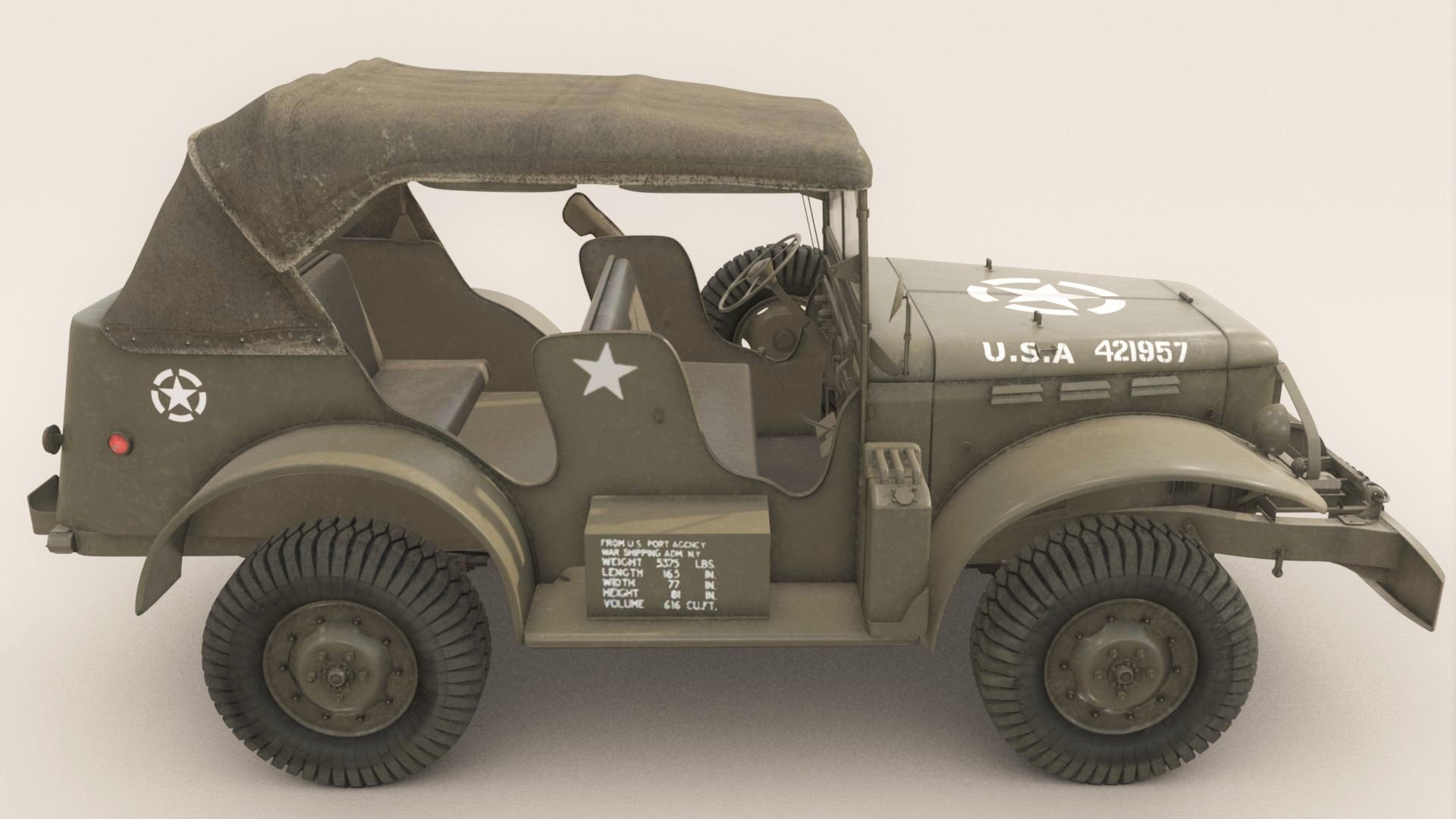 3d obj army dodge wc-57 command