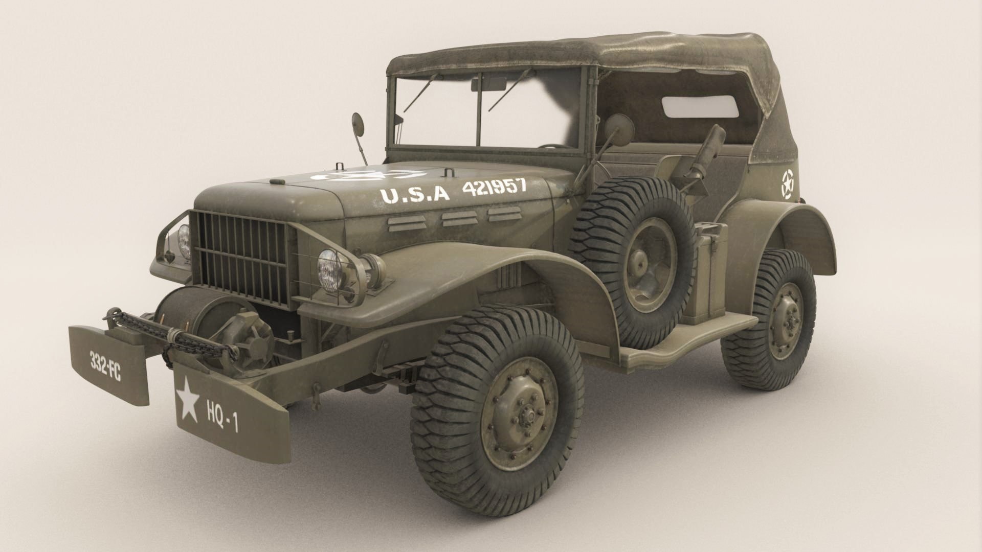 3d obj army dodge wc-57 command