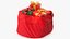 3D Santa Claus with Open Bag and a Throne Chair model