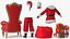 3D Santa Claus with Open Bag and a Throne Chair model