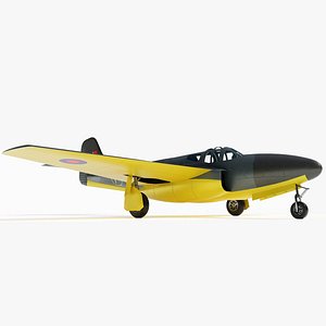 xp-59a jet air fighter 3d model