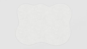 White Wavy-Edge Area Rug 300 x 400 cm model