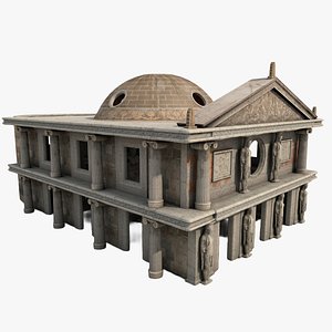 3D Fantasy Classical Modular Temple PBR Textured model
