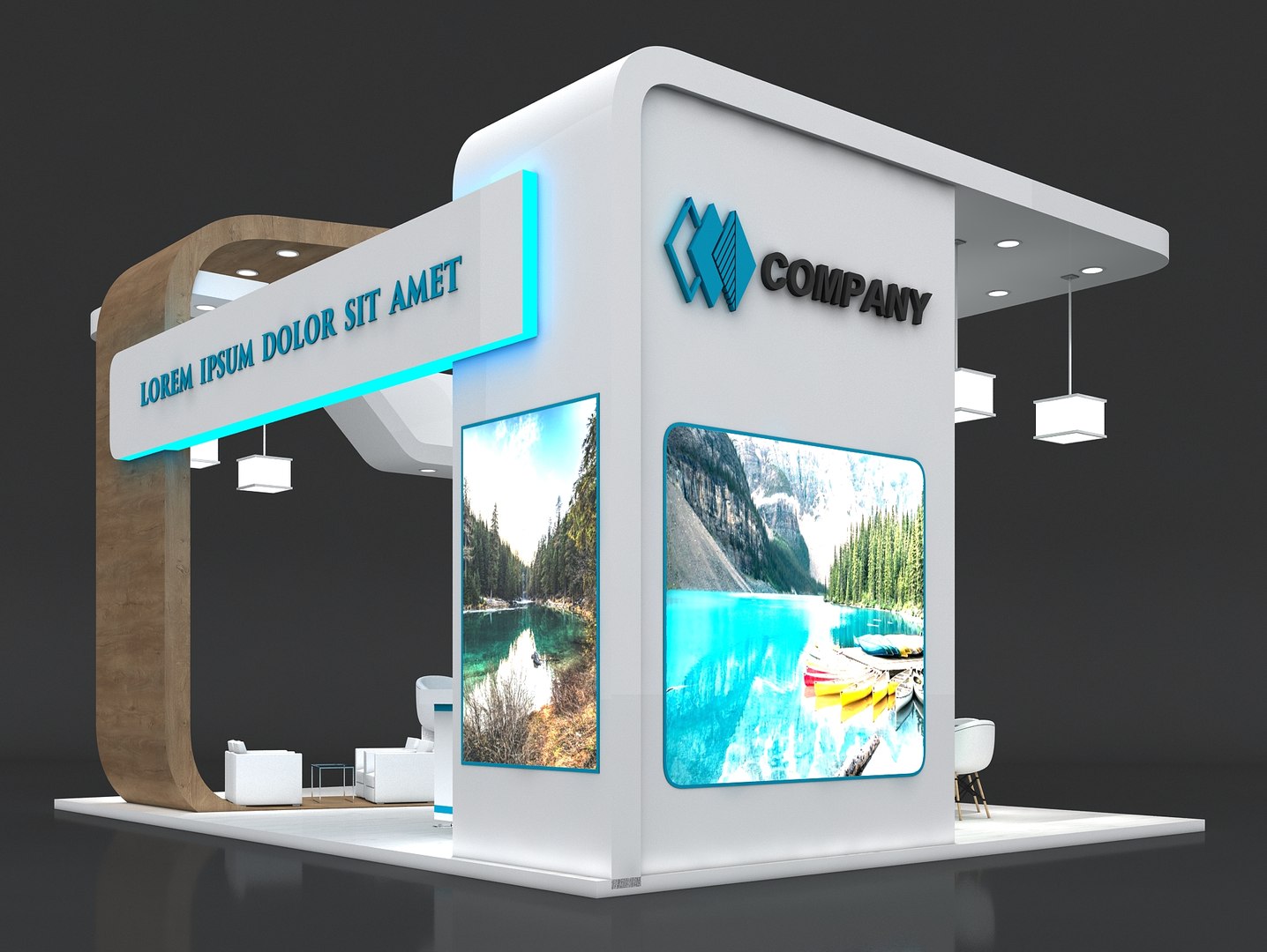 3D Booth Exhibit Stand - TurboSquid 1632770