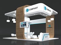 3D Booth Exhibition Stand Stall 16x16m Height 550 cm 4 Side Open 3D ...