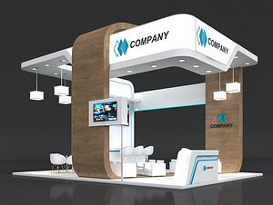 Exhibition Stand Booth Stall 8x6m Height 500cm 4 Side Open