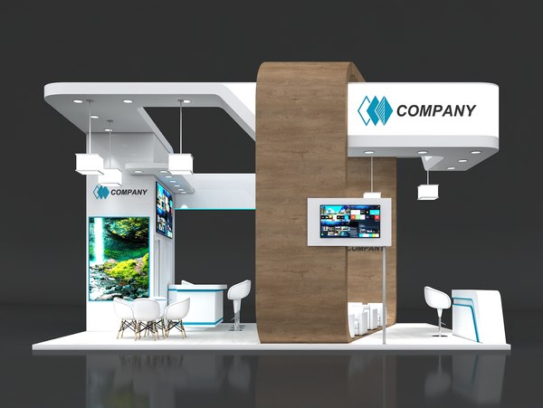 3D booth exhibit stand - TurboSquid 1632770