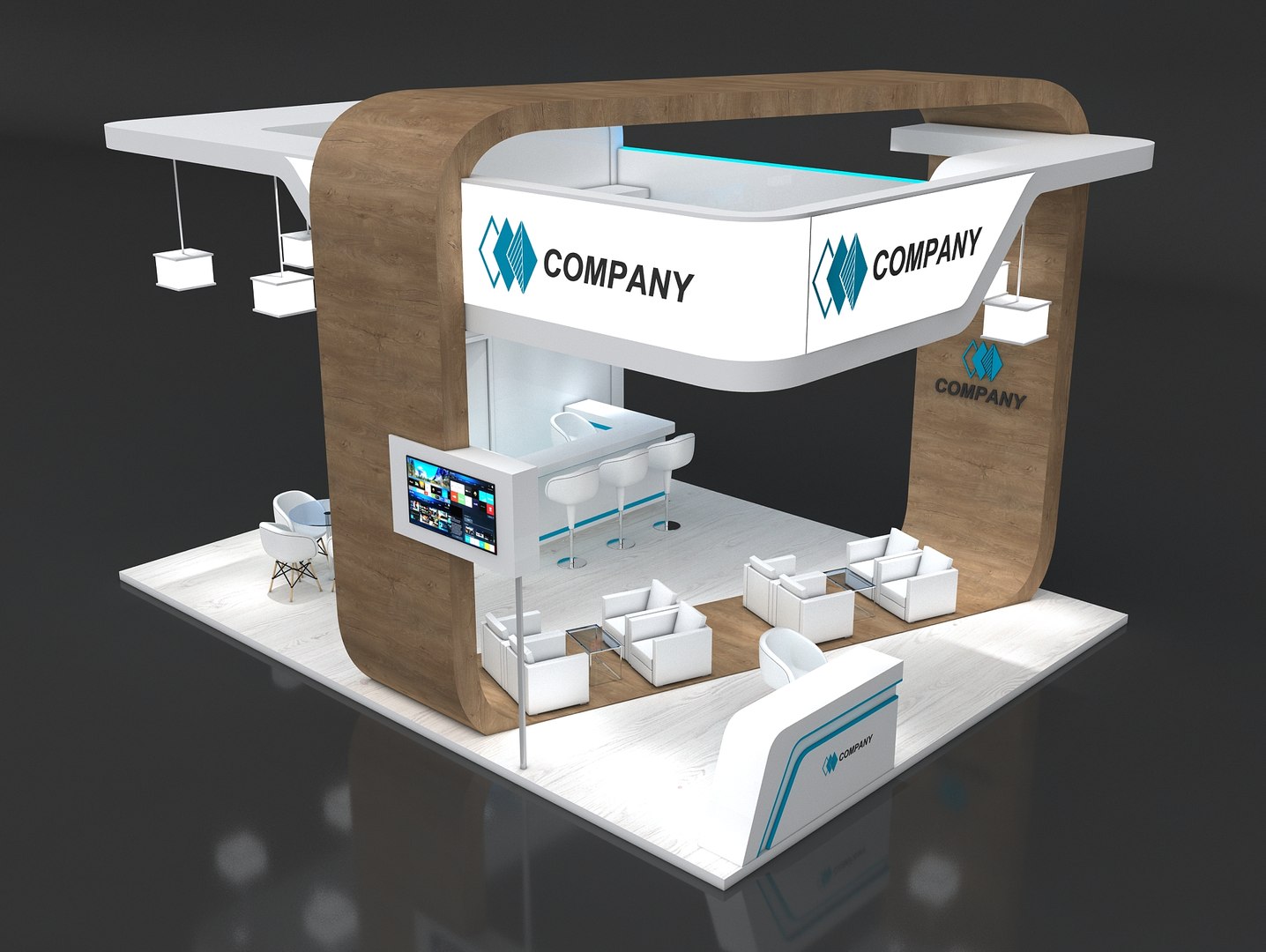 3D Booth Exhibit Stand - TurboSquid 1632770