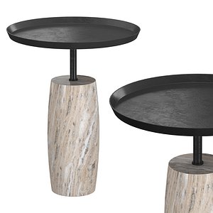 3D Mateo Aged Grey End Table