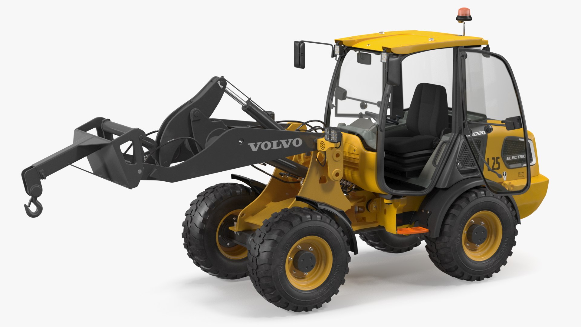Volvo L25 Electric Loader with Material Handling Arm Rigged