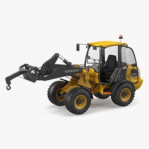 3D Volvo L25 Electric Loader with Material Handling Arm Rigged