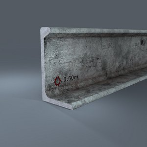 3D Angle Steel Beam SMB Low-poly Model