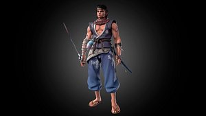Unarmed Samurai 3D model