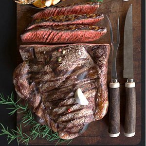 Steak With Grilled Vegetables 3D model