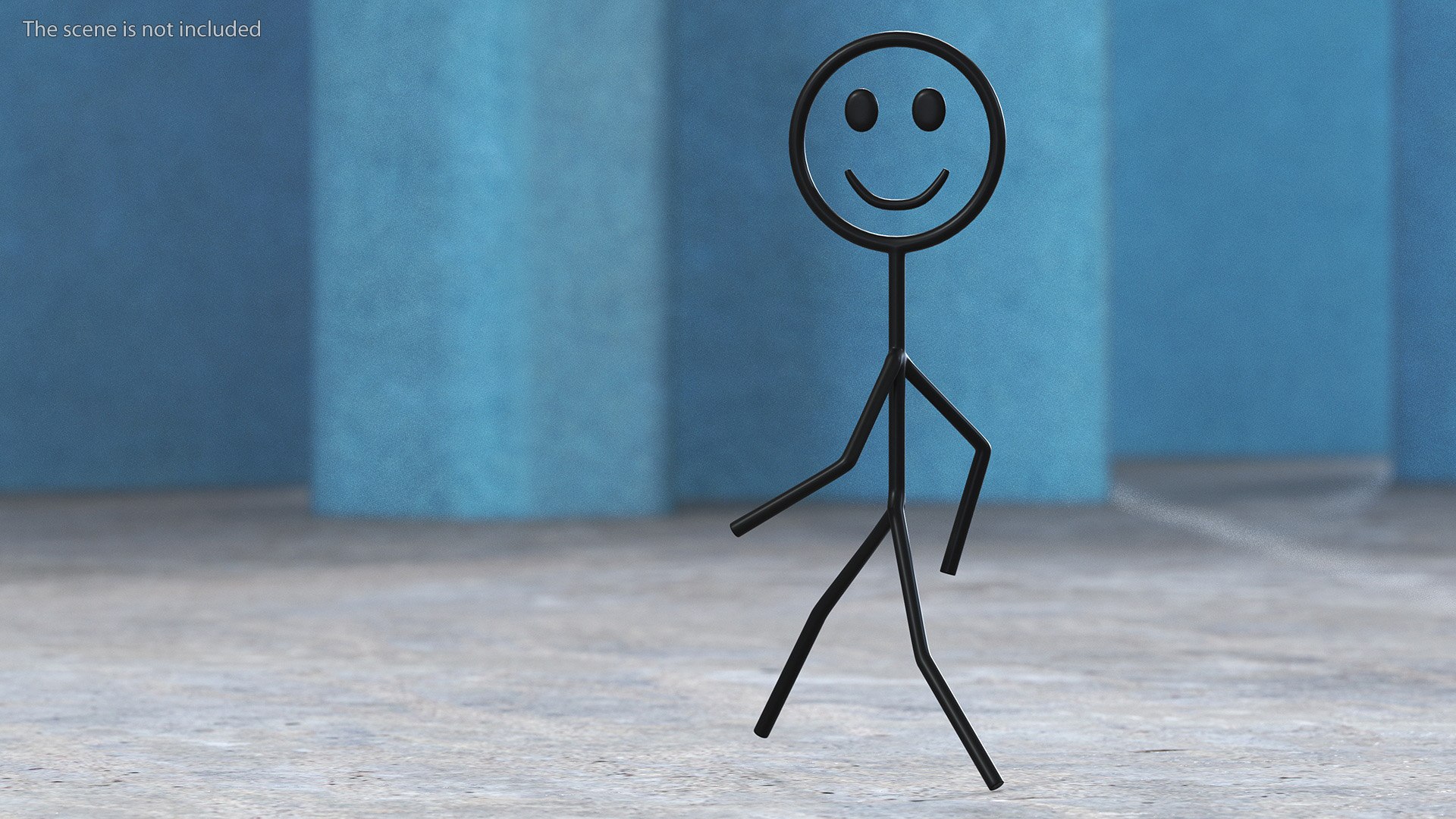 3D Stickman Black Rigged Model - TurboSquid 2079980