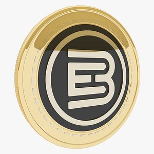 3D EDC Blockchain Cryptocurrency Gold Coin